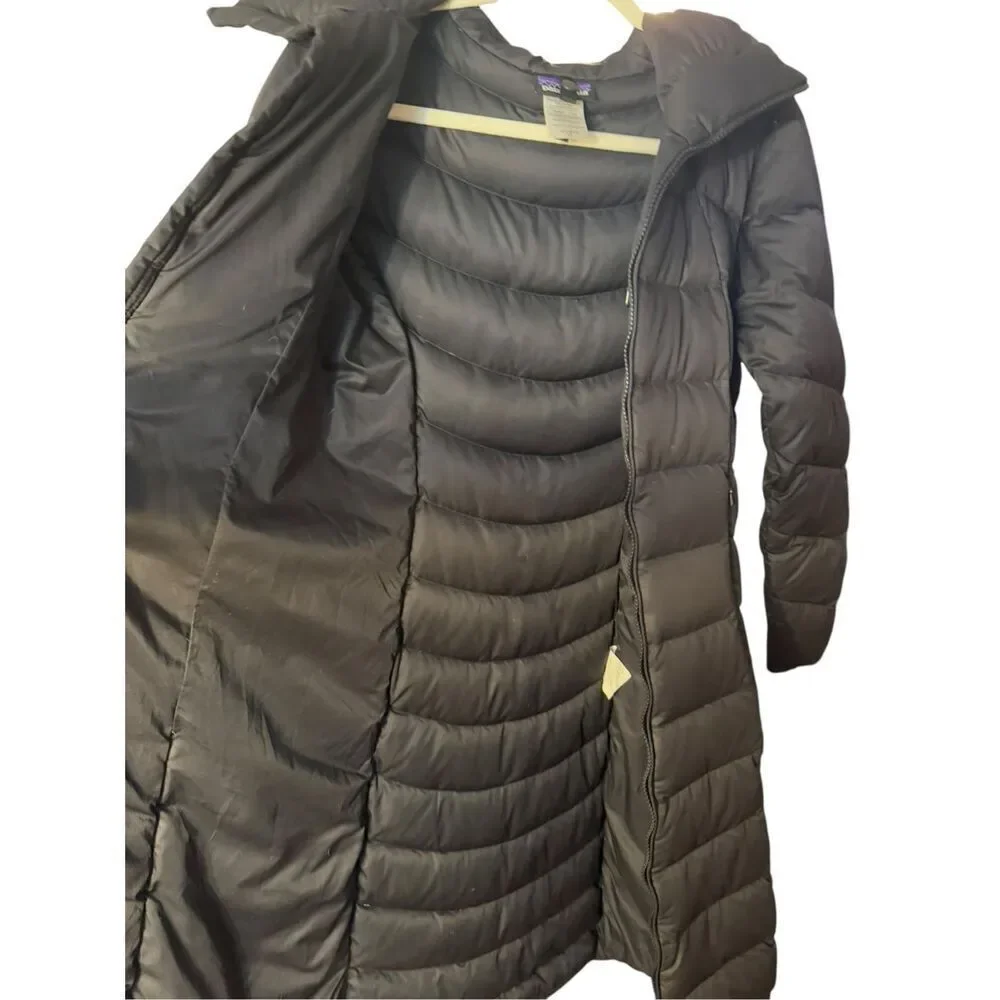 Patagonia Downtown Loft‎ Parka Black Goose Down Womens XS Puffer Coat